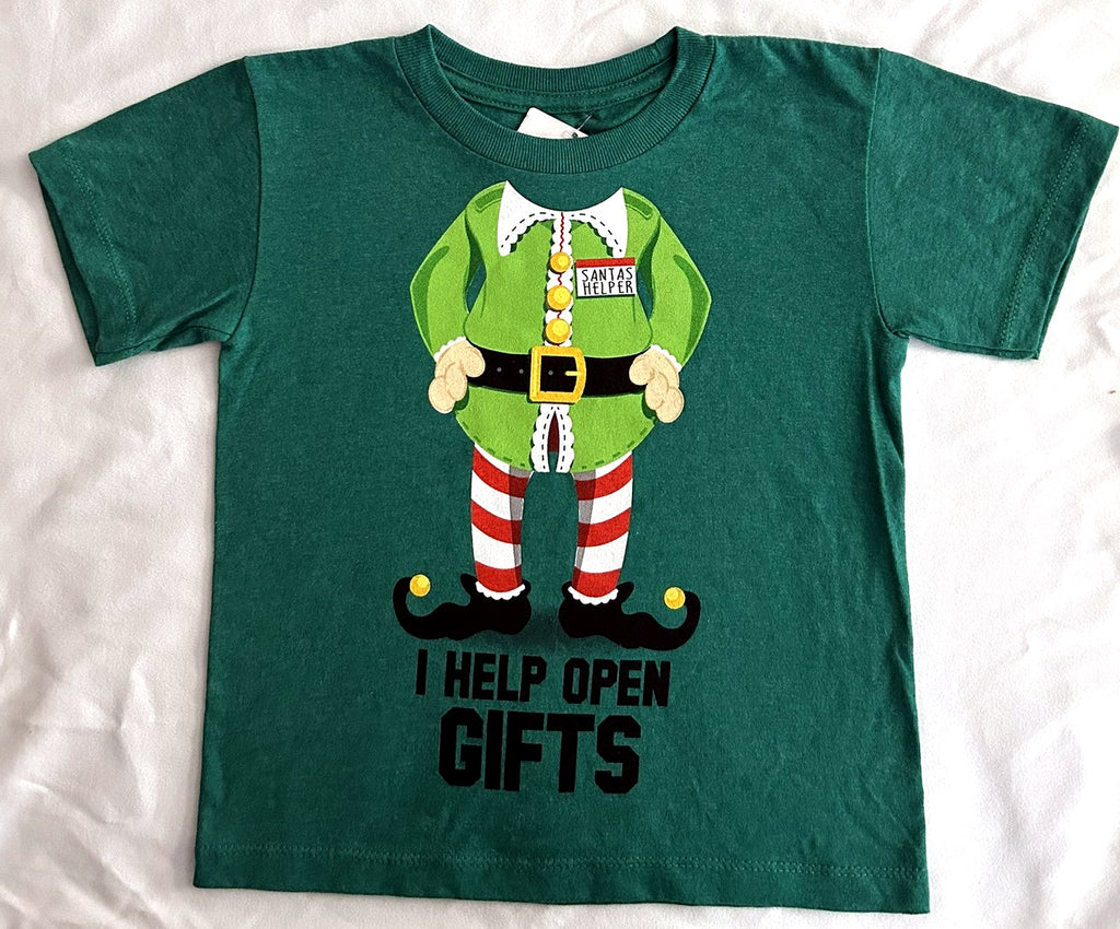 Jem I help open gift Graphic-Print T-Shirt, Toddler Green