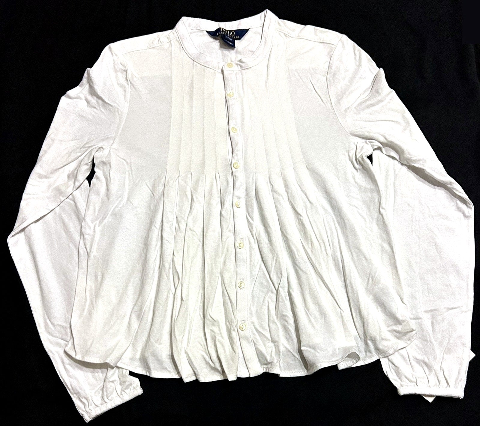 Ralph Lauren Boho Knit Top, Big Girls White L (12-14),French Navy M(8-10)