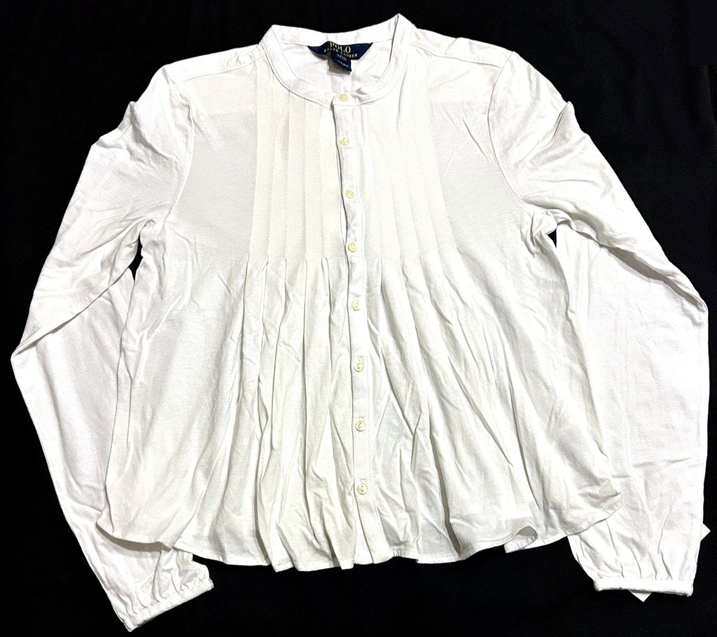 Ralph Lauren Boho Knit Top, Big Girls White L (12-14),French Navy M(8-10) - enhanced marketplace main image