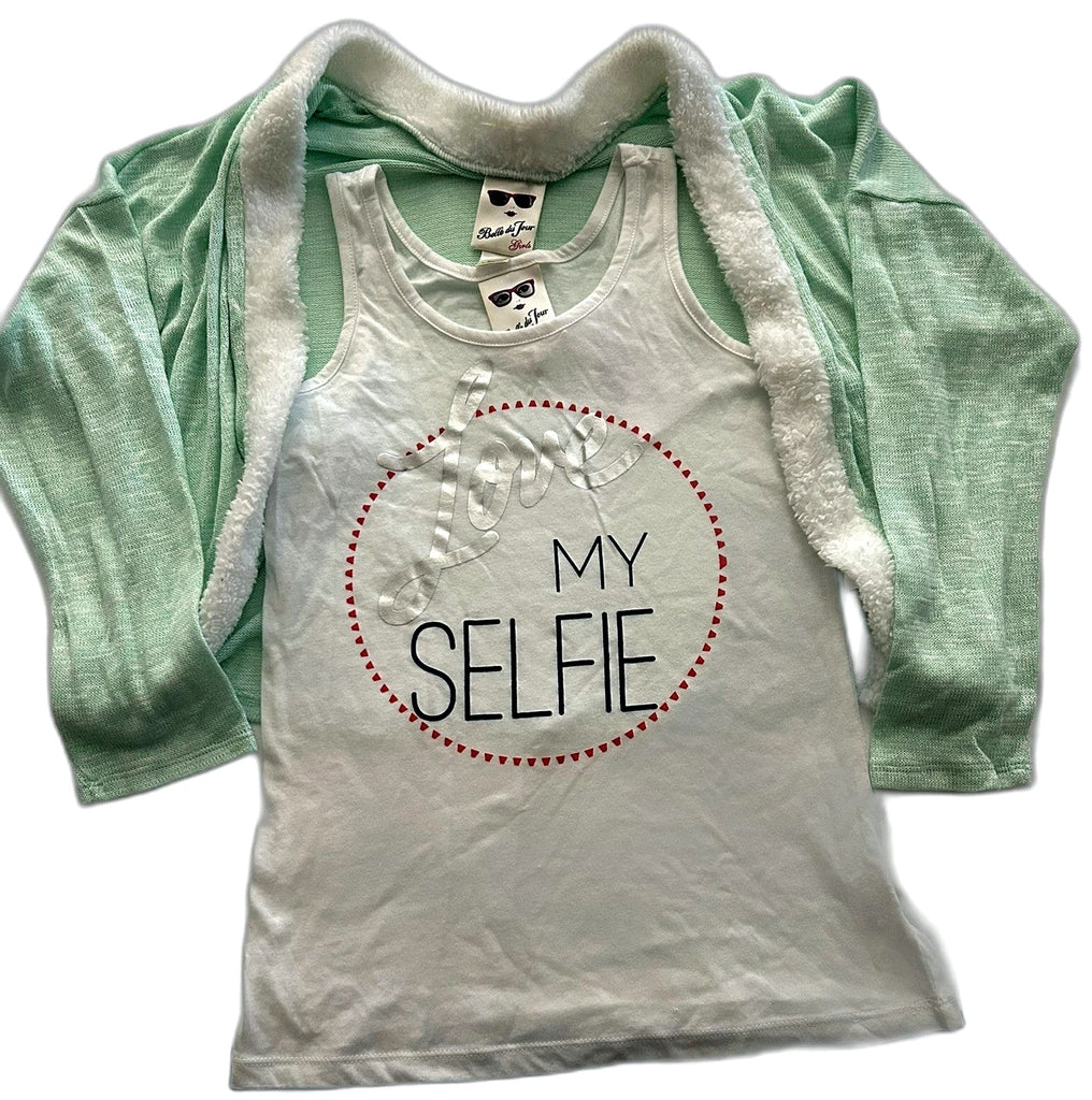 Belle duJour 2-Pc. Floral-Print Tank Top High-Low Sweater XL - enhanced marketplace main image
