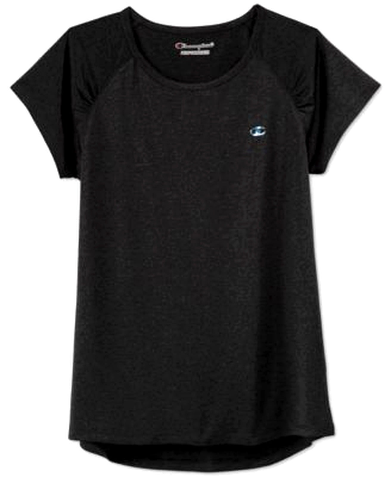 Champion Girls High-Low-Hem T-Shirt Black Heather S