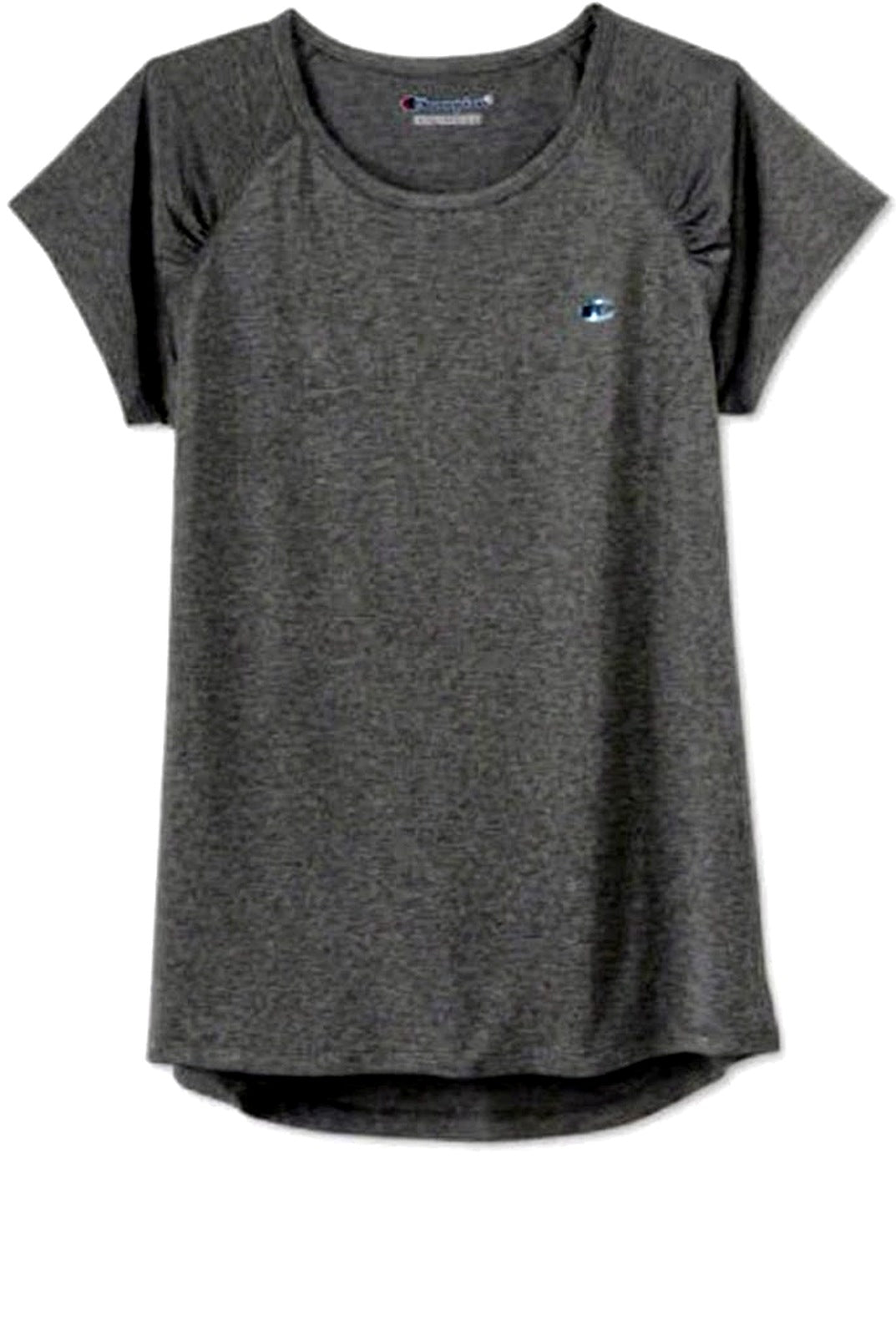 Champion Girls High-Low-Hem T-Shirt Granite Heather M