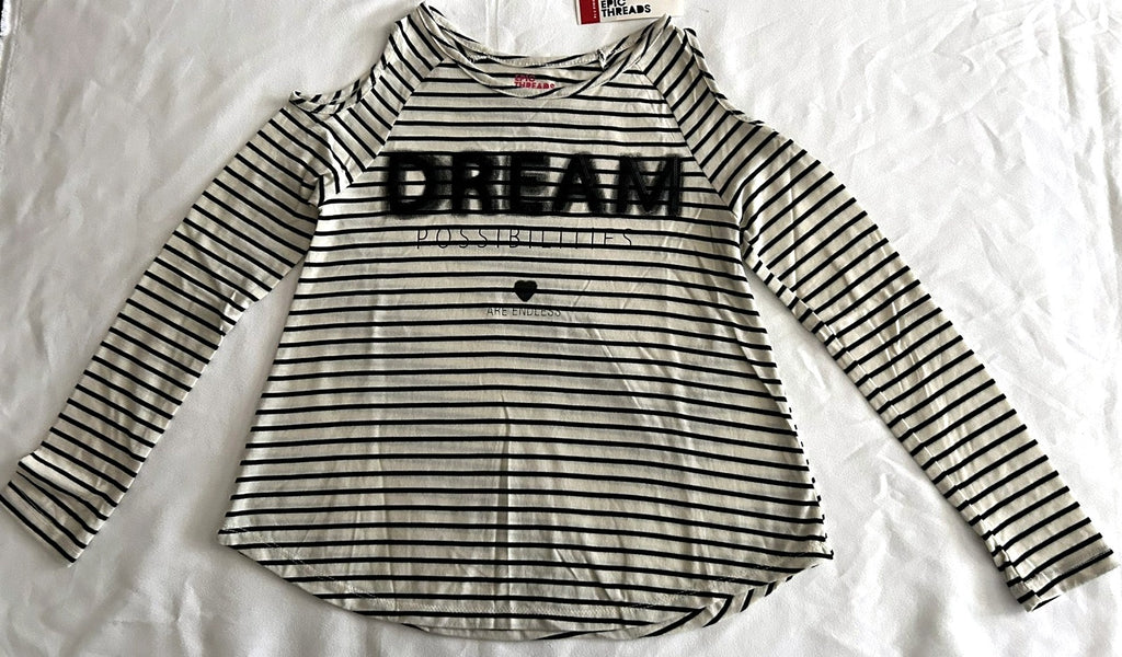 Epic Threads Cold-Shoulder Graphic T-Shirt, Dream Possibilities Ivory S - enhanced marketplace main image