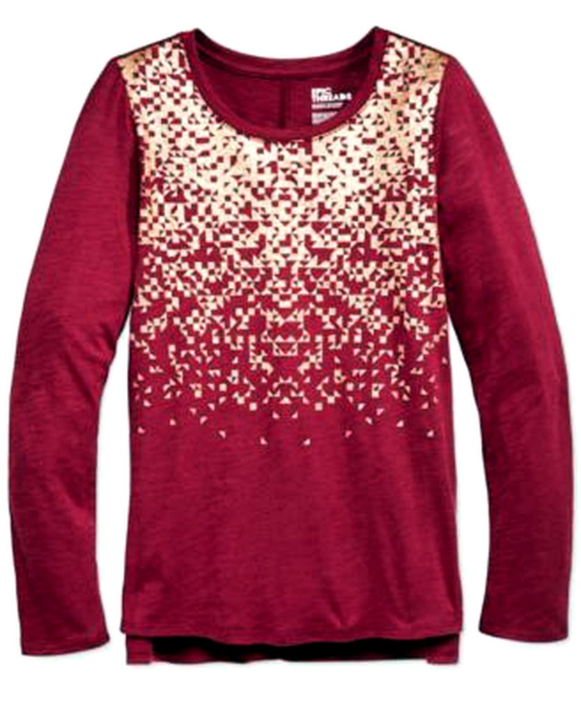 Epic Threads Girls Graphic-Print T-Shirt Beet Red M - enhanced marketplace main image