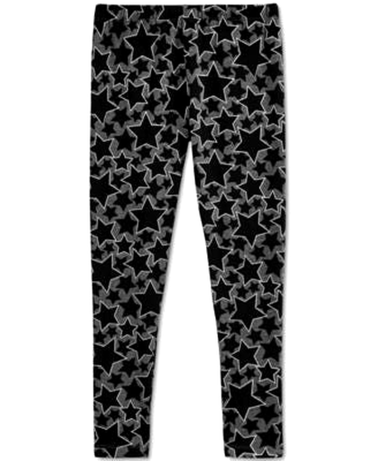 Epic Threads Girls Star-Print Leggings Dark Grey Heather S