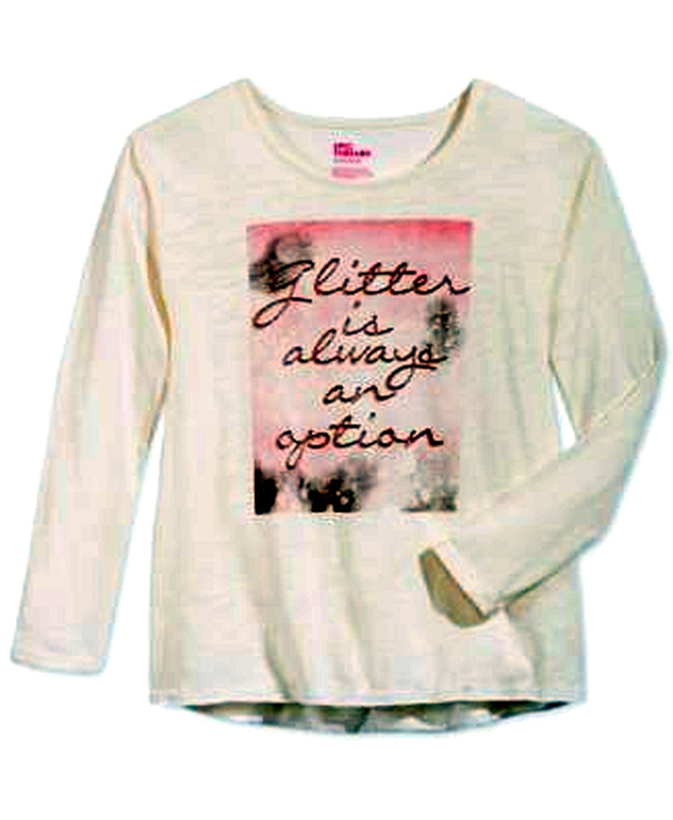 Epic Threads Graphic-Print T-Shirt, Big Girl Glitter Ivory L