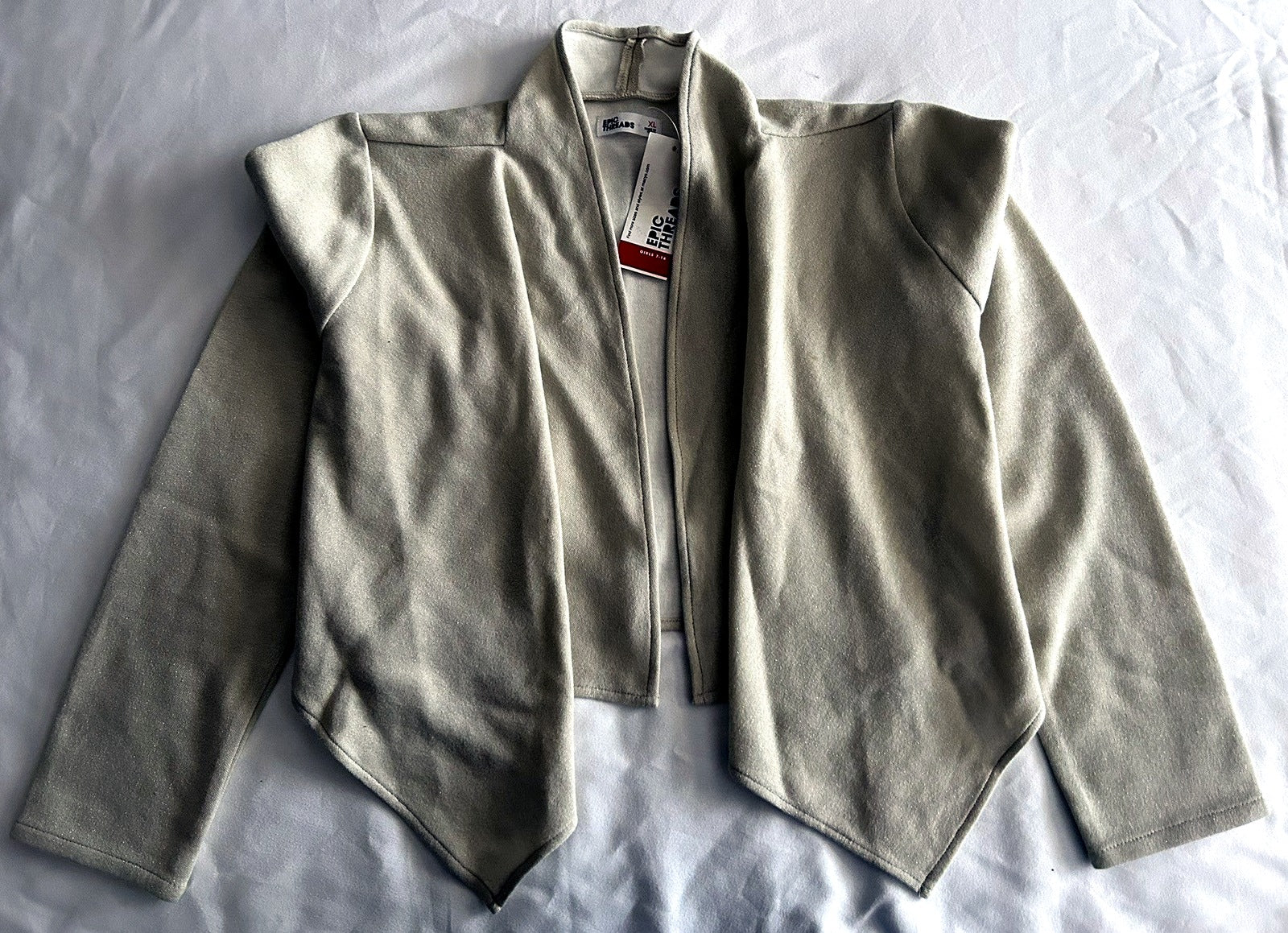 Epic Threads Metallic Drape-Front Jacket, Gold XL