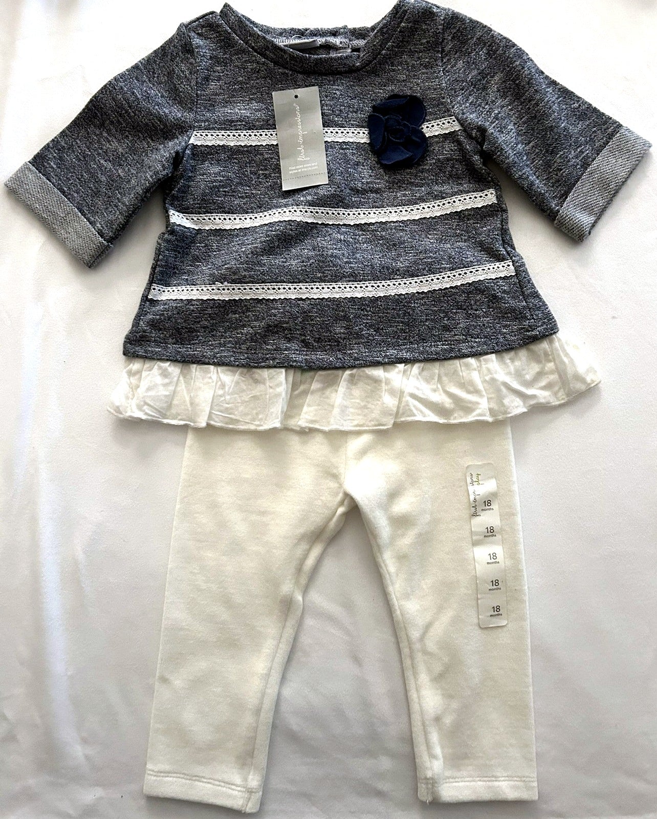 First Impressions 2-Pc. Marled Tunic Leggings Shark Eye 18 months