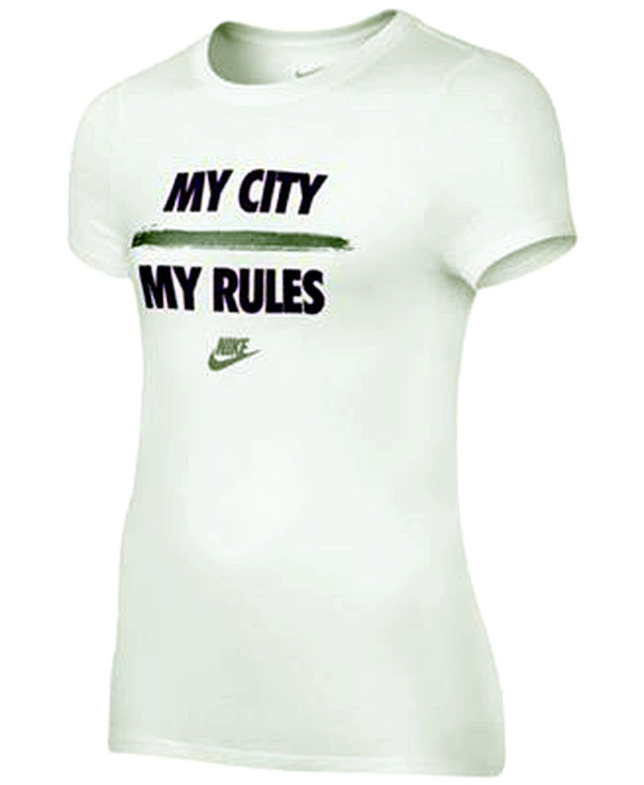 Nike Graphic-Print T-Shirt, My City My Rules Big Gir White XL