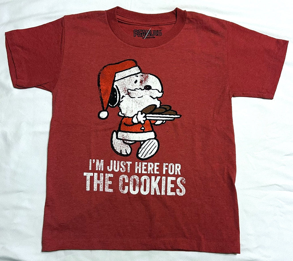 Peanuts I am Just Here For Cookies Snoopy T-Shirt, Red 6 - enhanced marketplace main image