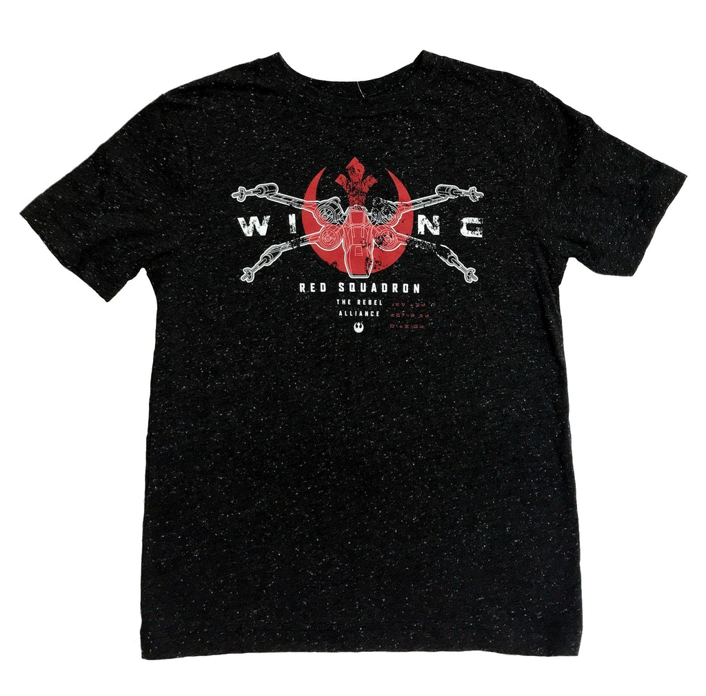 Star Wars Rebel Wing T-Shirt, Big Boys Charcoal S - enhanced marketplace main image