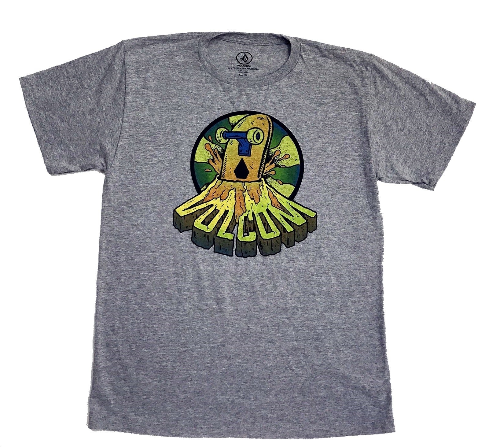 Volcom Graphic-Print T-Shirt Gray XL