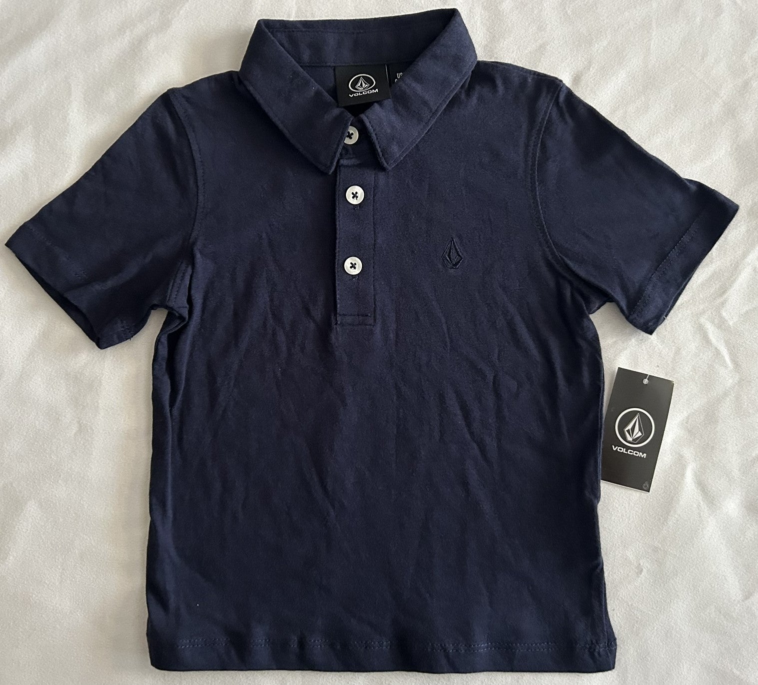 Volcom Little Boys Wowzer Polo Navy 2T