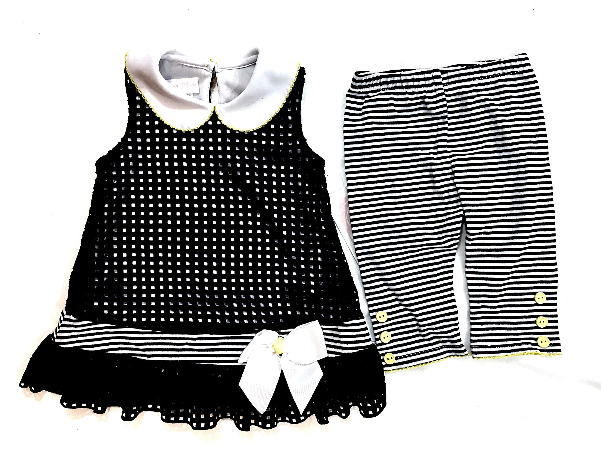 Bonnie Baby 2-Pc. Laser-Cut Tunic Leggin Navy 3-6 months, 12 months