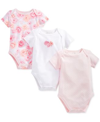 First Impressions Baby Girl 3-Pack Bodysuits