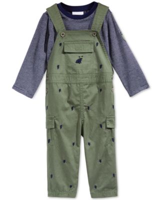 First Impressions 2-Pc. Long-Sleeve Striped T-Shirt Laurel Leaf 18 months