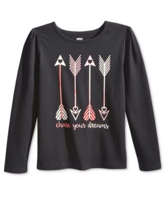Epic Threads Little Girls Graphic-Print Lo Deep Black 4T