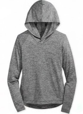 Ideology Girls Heathered Pullover Hood Noir L