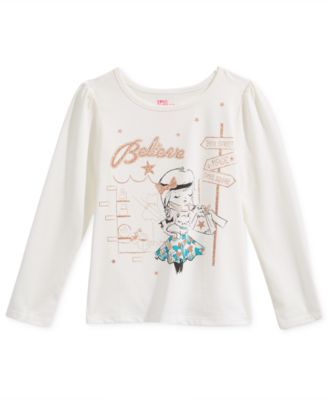 Epic Threads Little Girls Graphic-Print T- Holiday Ivory 3T
