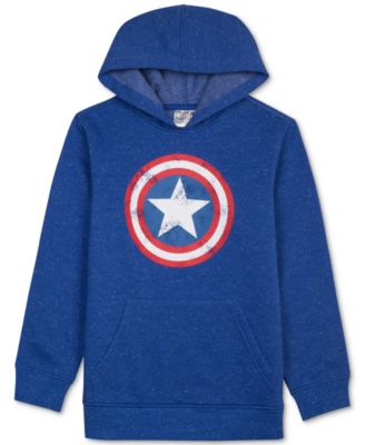 Marvel Boys Captain America Graphic- Surf Web Blue XL