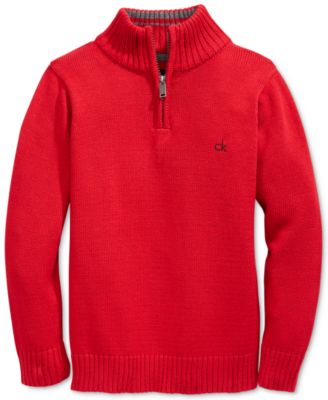 Calvin Klein Jeans Little Boys Scalar Solid Half RED