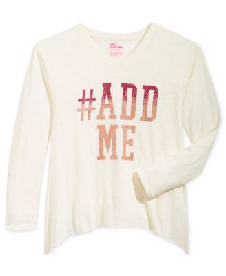 Epic Threads Graphic-Print T-Shirt, Big Girl  Holiday Ivory Add Me