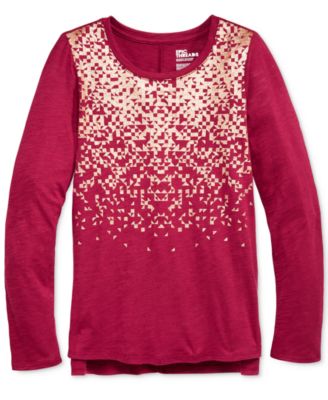 Epic Threads Girls Graphic-Print T-Shirt Beet Red M