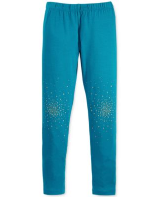 Epic Threads Girls Glitter Burst Leggings Ocean Depths S