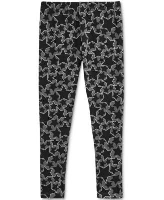 Epic Threads Girls Star-Print Leggings Dark Grey Heather S
