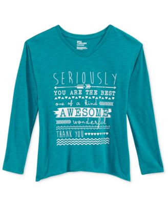 Epic Threads Girls Graphic-Print T-Shirt Ocean Depths M