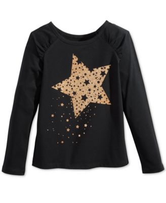 Epic Threads Epic Threads Graphic-Print T-S Deep Black 3T 4T