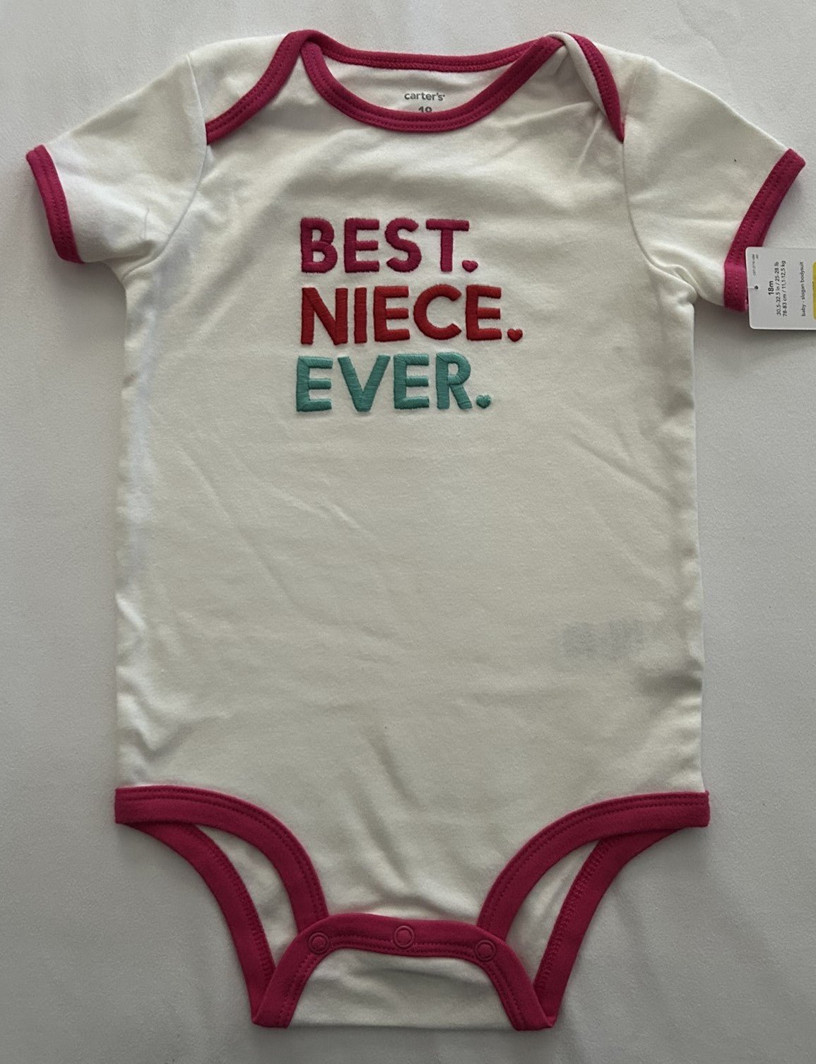 Carters Best Niece Ever Bodysuit Ivory 18 months, 9months, 6 months