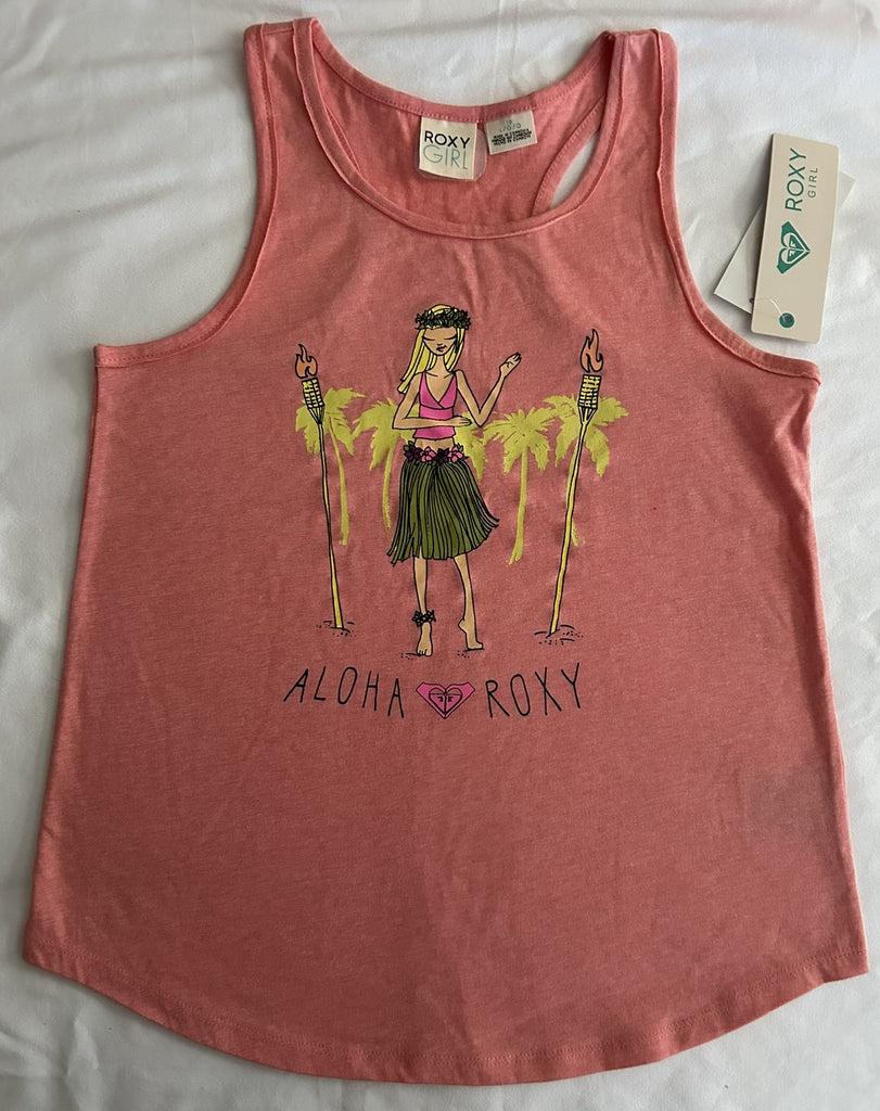 Roxy Girls Graphic-Print Tank Top Sea Salt L