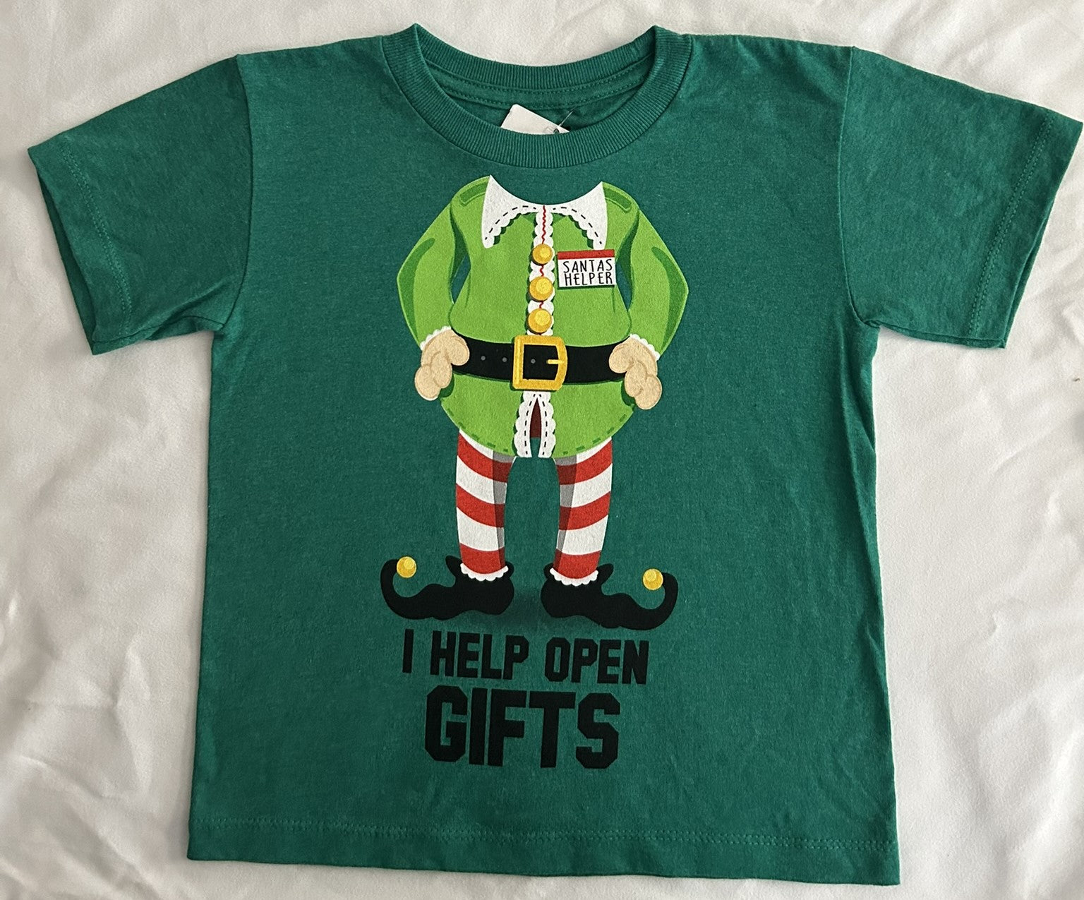 Jem I help open gift Graphic-Print T-Shirt, Toddler Green