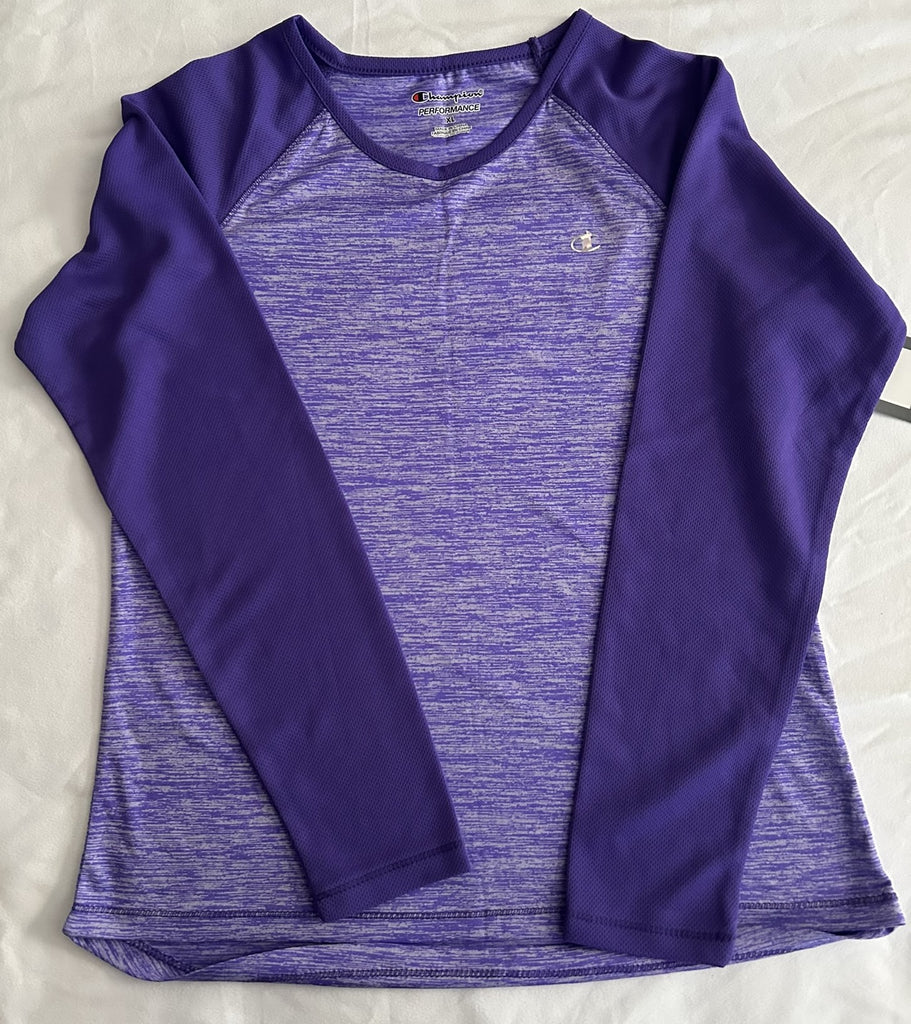 Champion Girls Space-Dye Mesh Raglan Electric Purple Space Dye S, XL