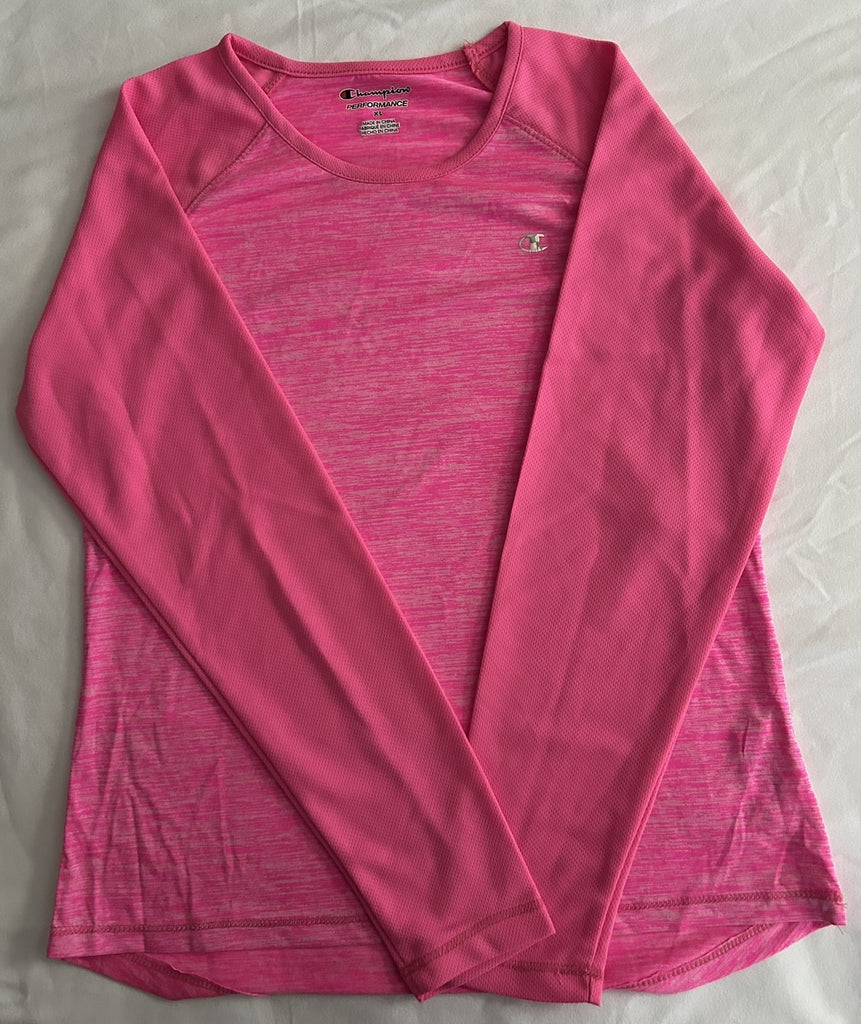 Champion Girls Space-Dye Mesh Raglan Sugar Plum Space Dye XL