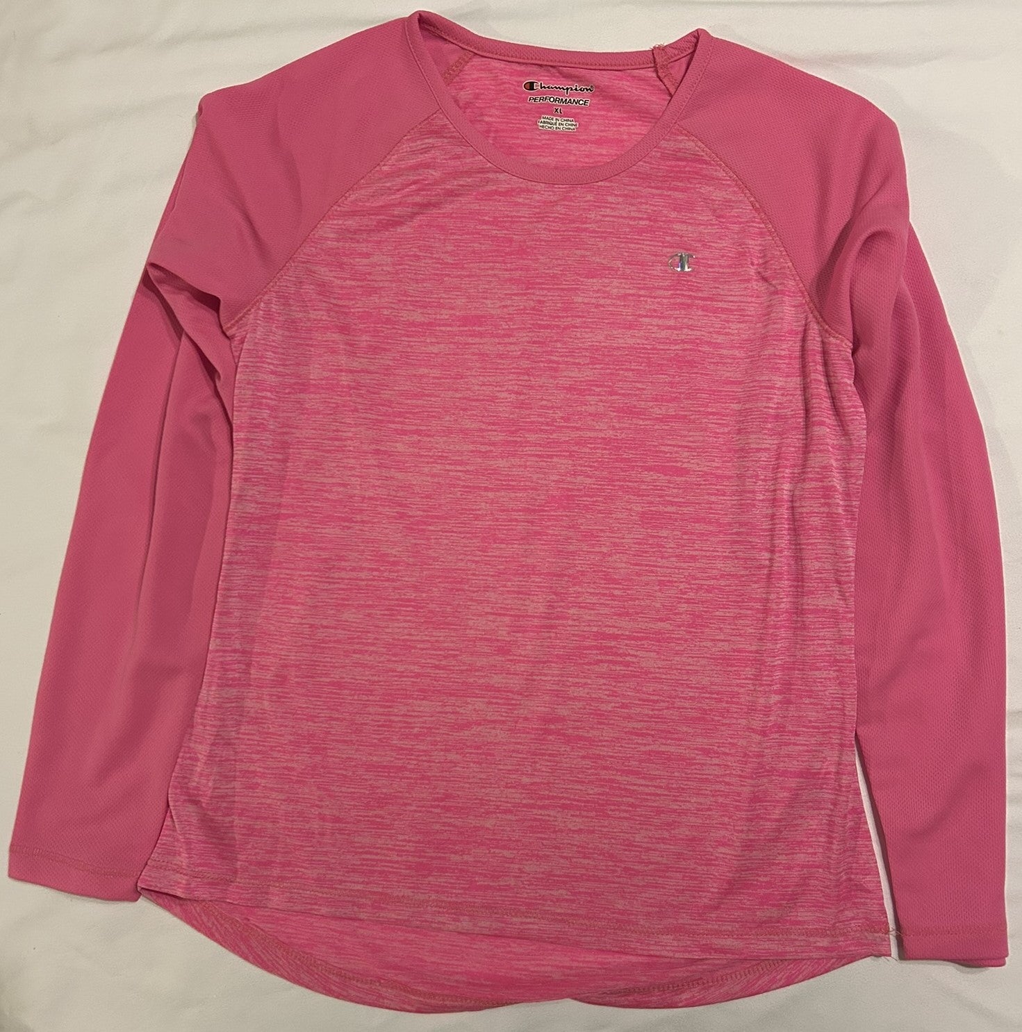 Champion Girls Space-Dye Mesh Raglan Sugar Plum Space Dye XL