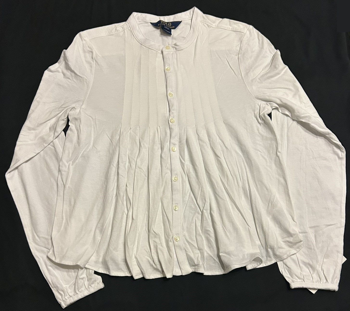 Ralph Lauren Boho Knit Top, Big Girls White L (12-14),French Navy M(8-10)