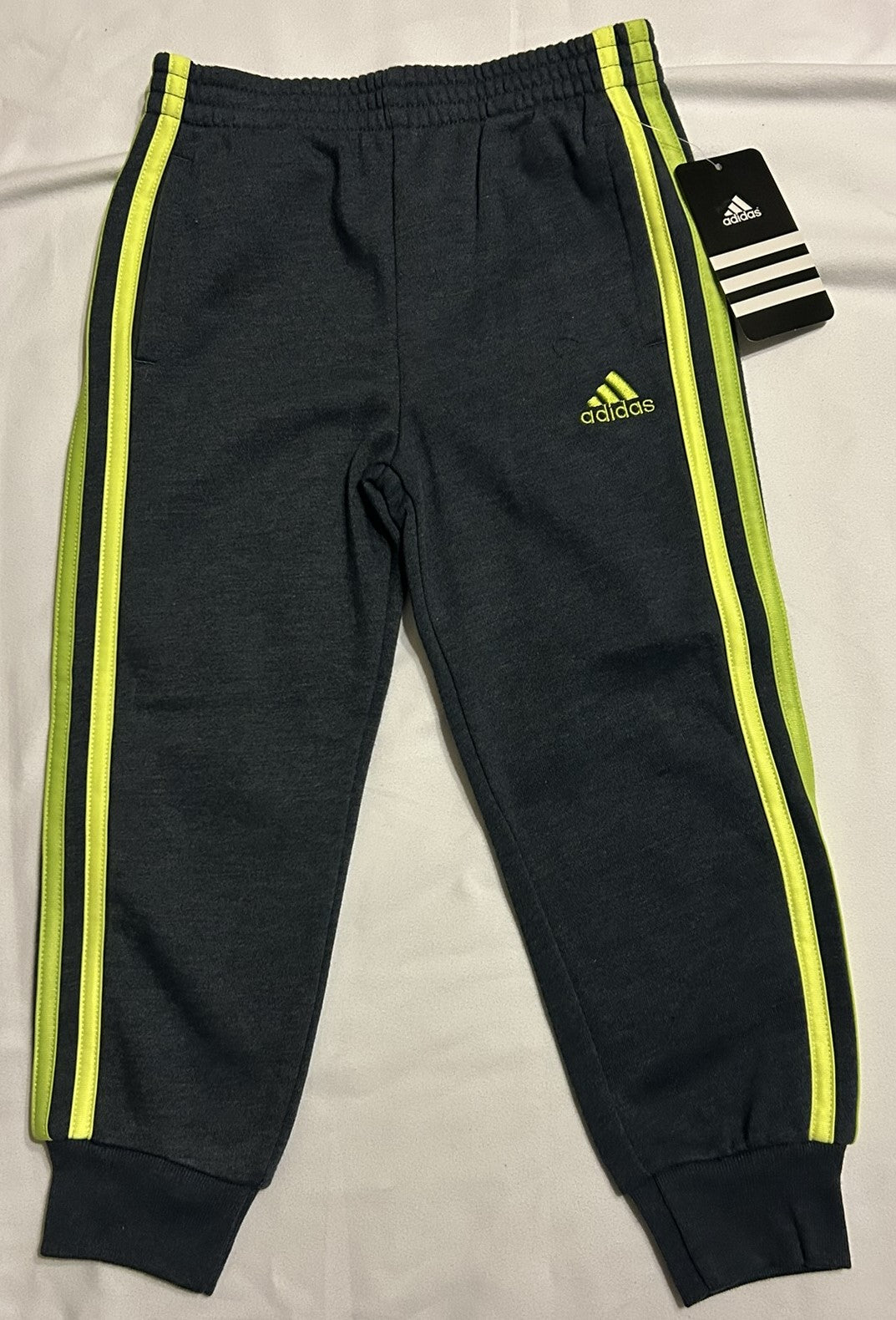 adidas Warm-Up Jogger Pants, Toddler Dark Heather Grey 4