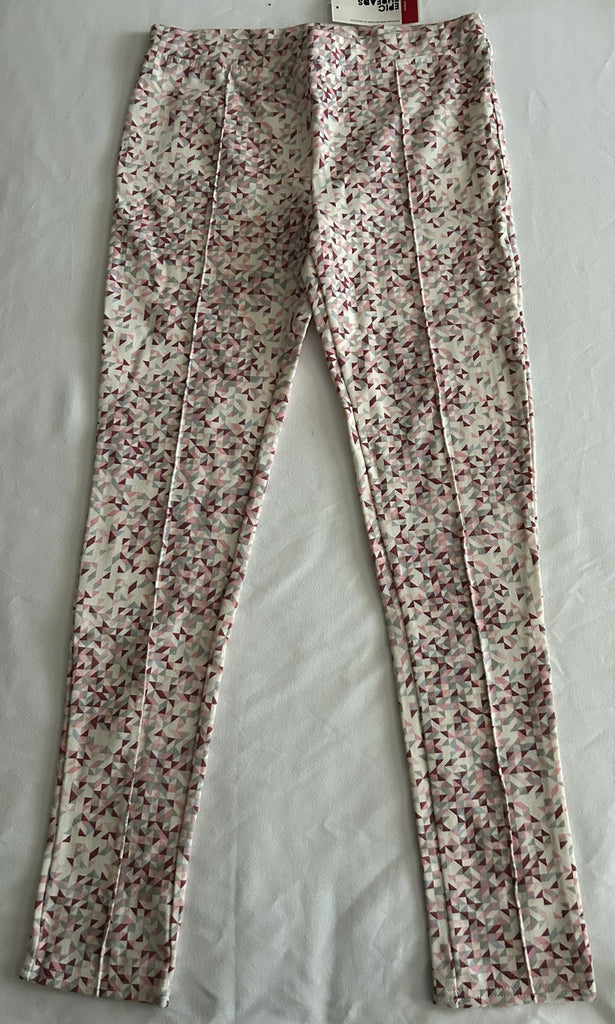 Epic Threads Geo-Print Pintuck Ponte Pants, Holiday Ivory XL