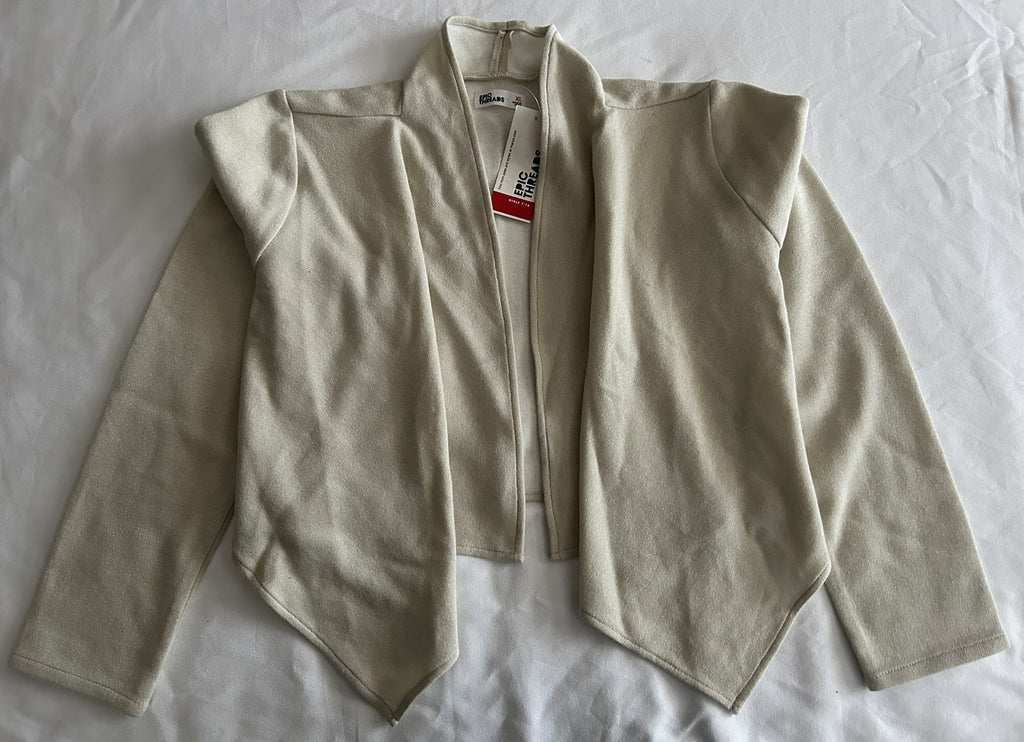 Epic Threads Metallic Drape-Front Jacket, Gold XL