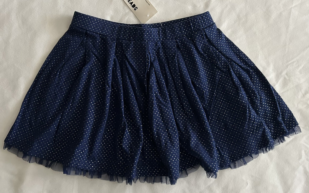 Epic Threads Glitter Pleated Skirt, Little Blue Print 6X