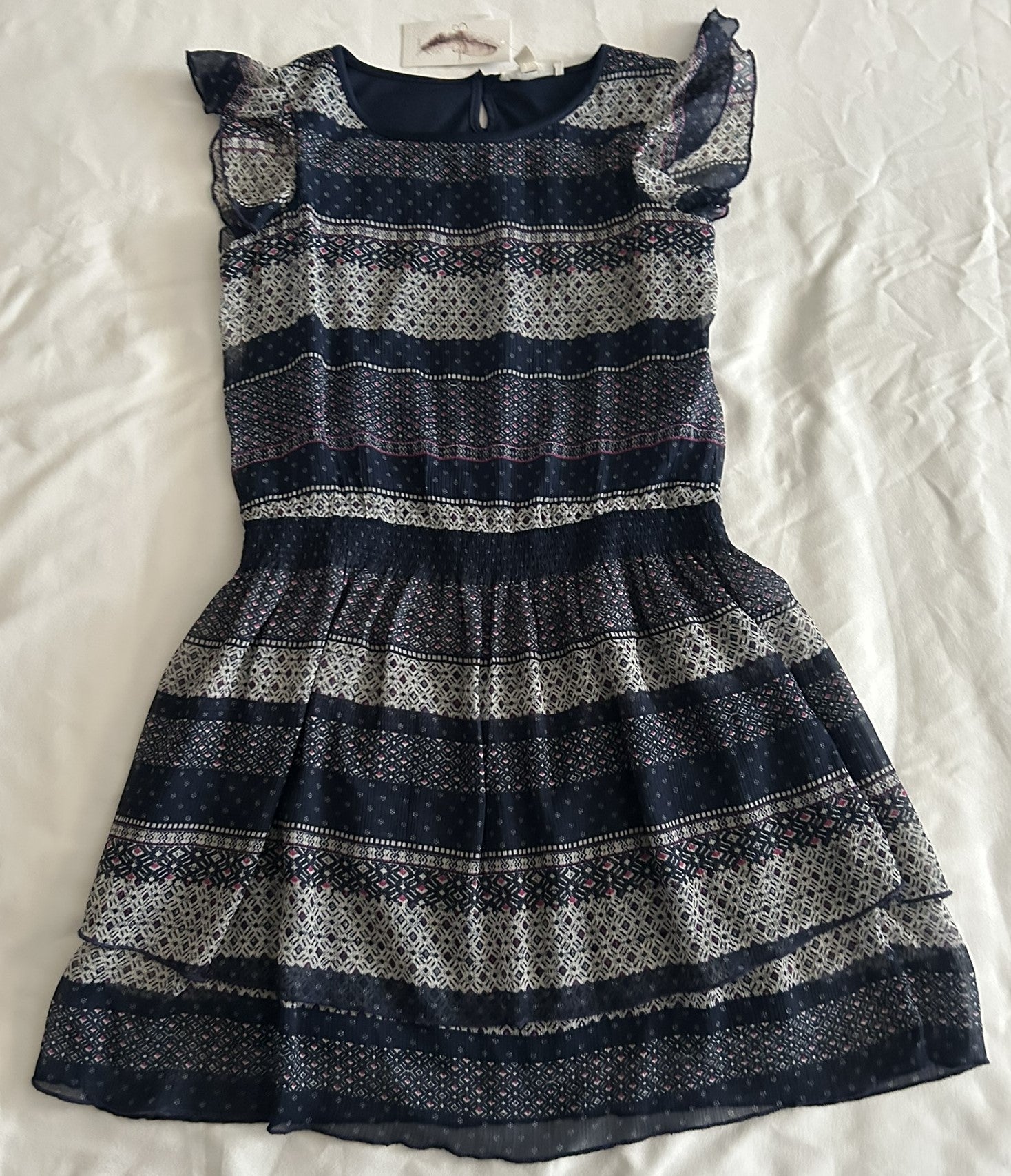 JESSICA SIMPSON Astral Aura Diamond stripe HAZELY Fashion DRESS 12