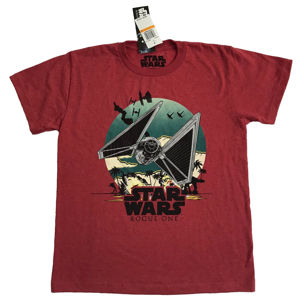 Star Wars Rogue One Beach Fighter T-Shirt Medium Red S