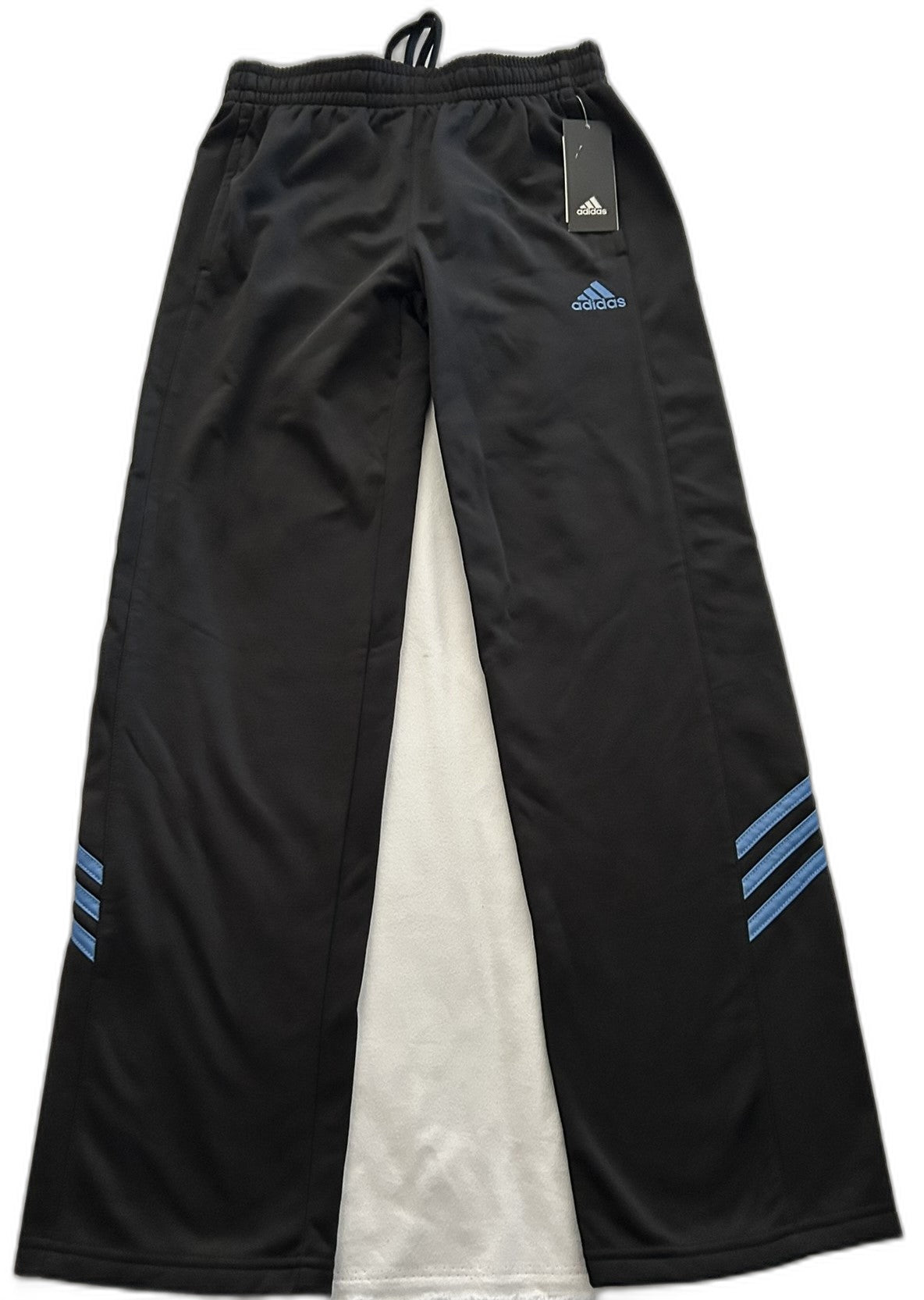 adidas Boys Black L (14/16) Athletic Pants Fleece Joggers