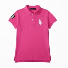 Ralph Lauren Girls US Open Big Pony Polo Pink