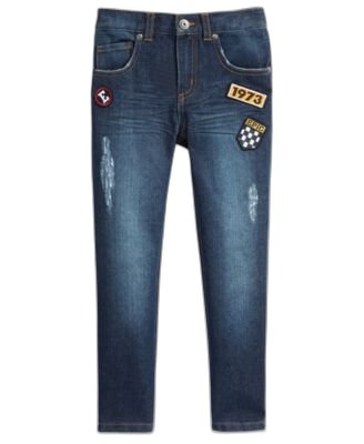 Epic Threads Little Boys Patch Slim-Straight Denim Jean Medium Wash 5
