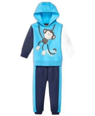 Nannette Baby Boys 2-Pc. Colorblocked Blue 12 months