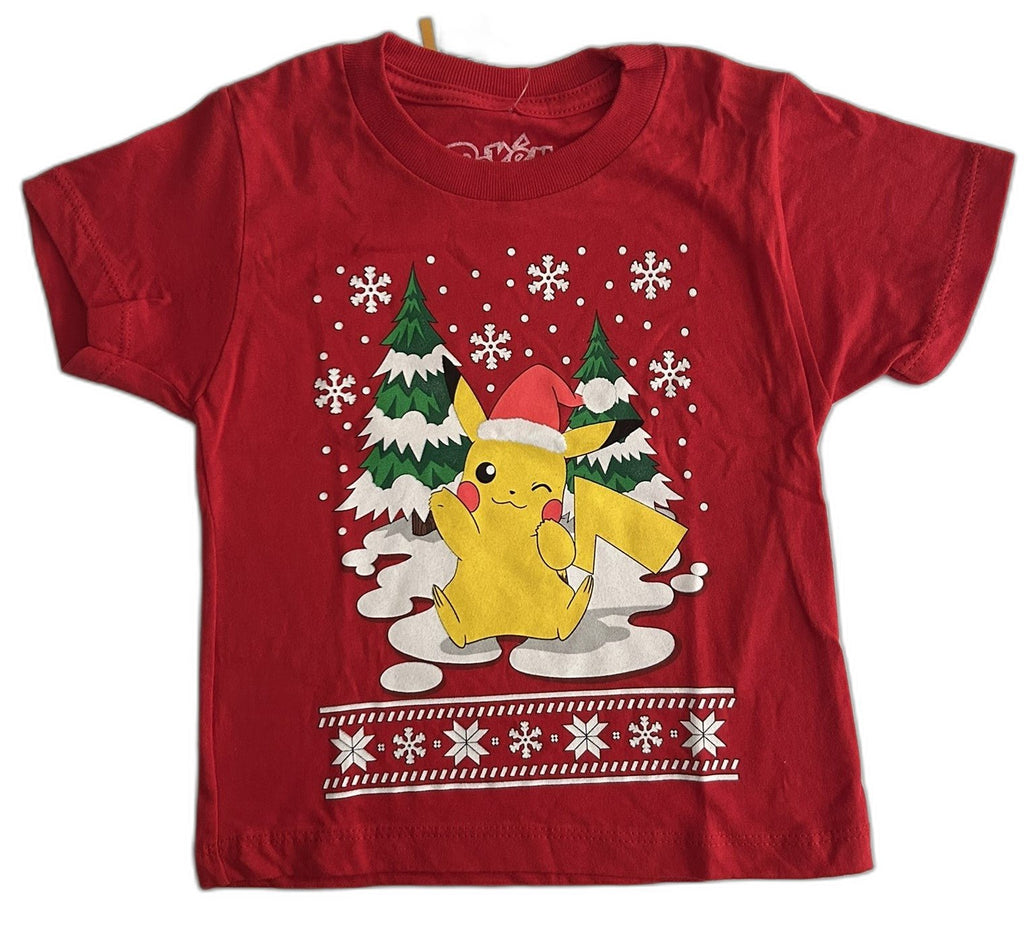 Jem Pokémon Merry Christmas Pikachu Graphic- Bright Red 3
