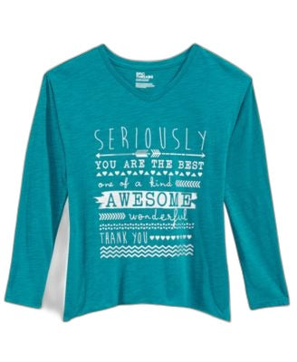 Epic Threads Girls Graphic-Print T-Shirt Ocean Depths M